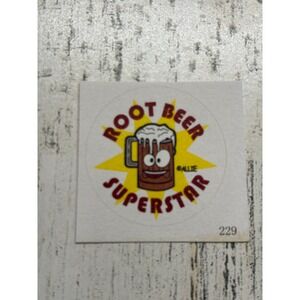 Scratch & sniff happy Allie scented Sticker Matte Single Root Beer Superstar
